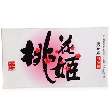 东阿阿胶桃花姬阿胶糕300g由黑芝麻、绍酒、核桃仁、阿胶