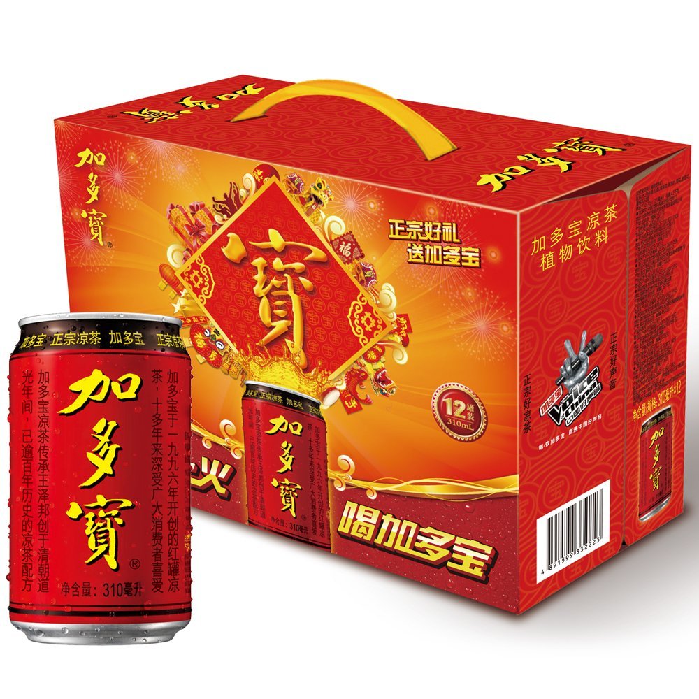 加多宝 凉茶礼盒装310ml*12 亚马逊42.8元,近期好价