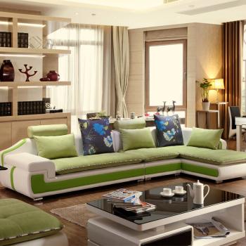 京东商城 中派 沙发 布艺沙发简约现代客厅小户型组合沙发 皮布沙发